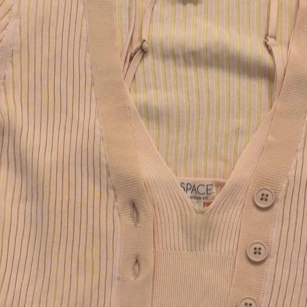 Cream Ribbed Knit Cardigan Set - Picture 8 of 10